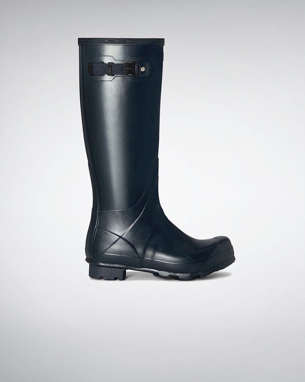 Mens Tall Rain Boots - Hunter Norris Field (43JAPGLDB) - Navy